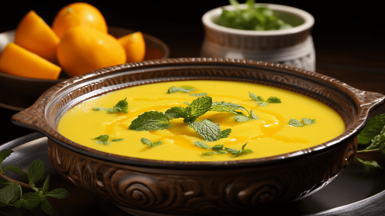 A Refreshing Summer Treat: Chilled Mango Soup with Fresh Mint