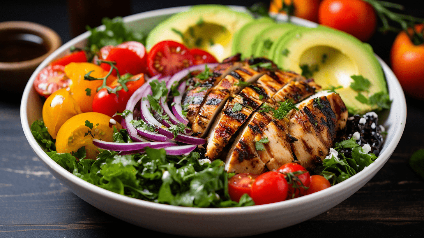 Citrus herb grilled chicken salad