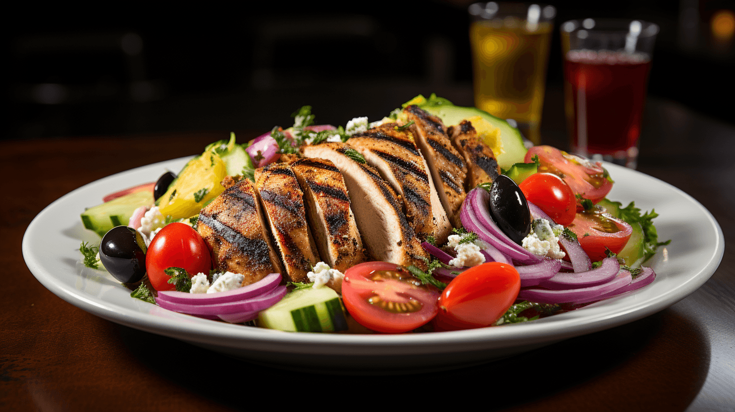 Refreshing Greek Salad with Grilled Chicken