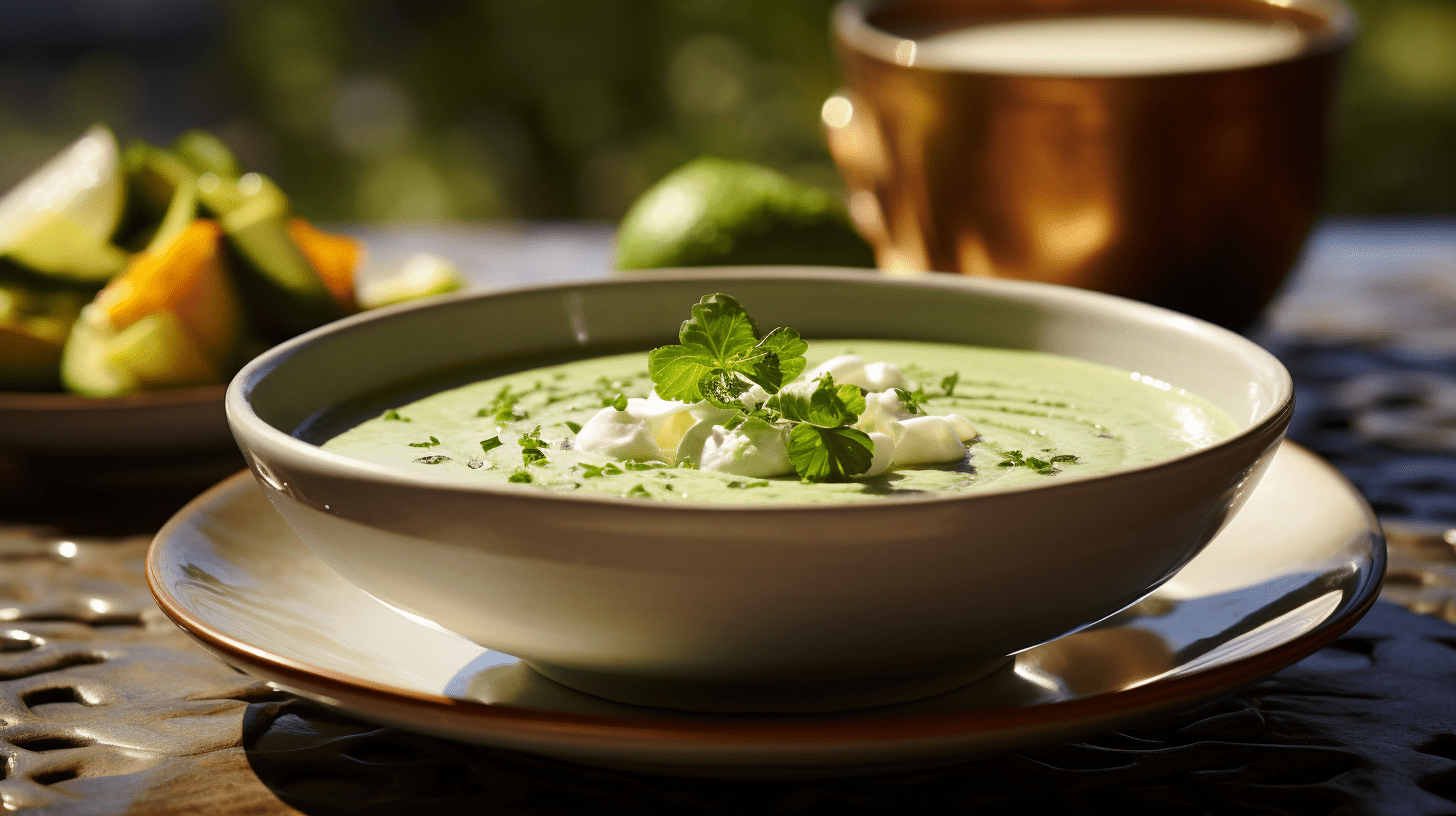 "Refreshing Green Delight: Chilled Avocado Soup"