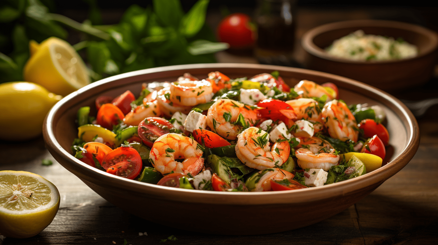 Refreshing Shrimp Salad with Zesty Lemon Dressing