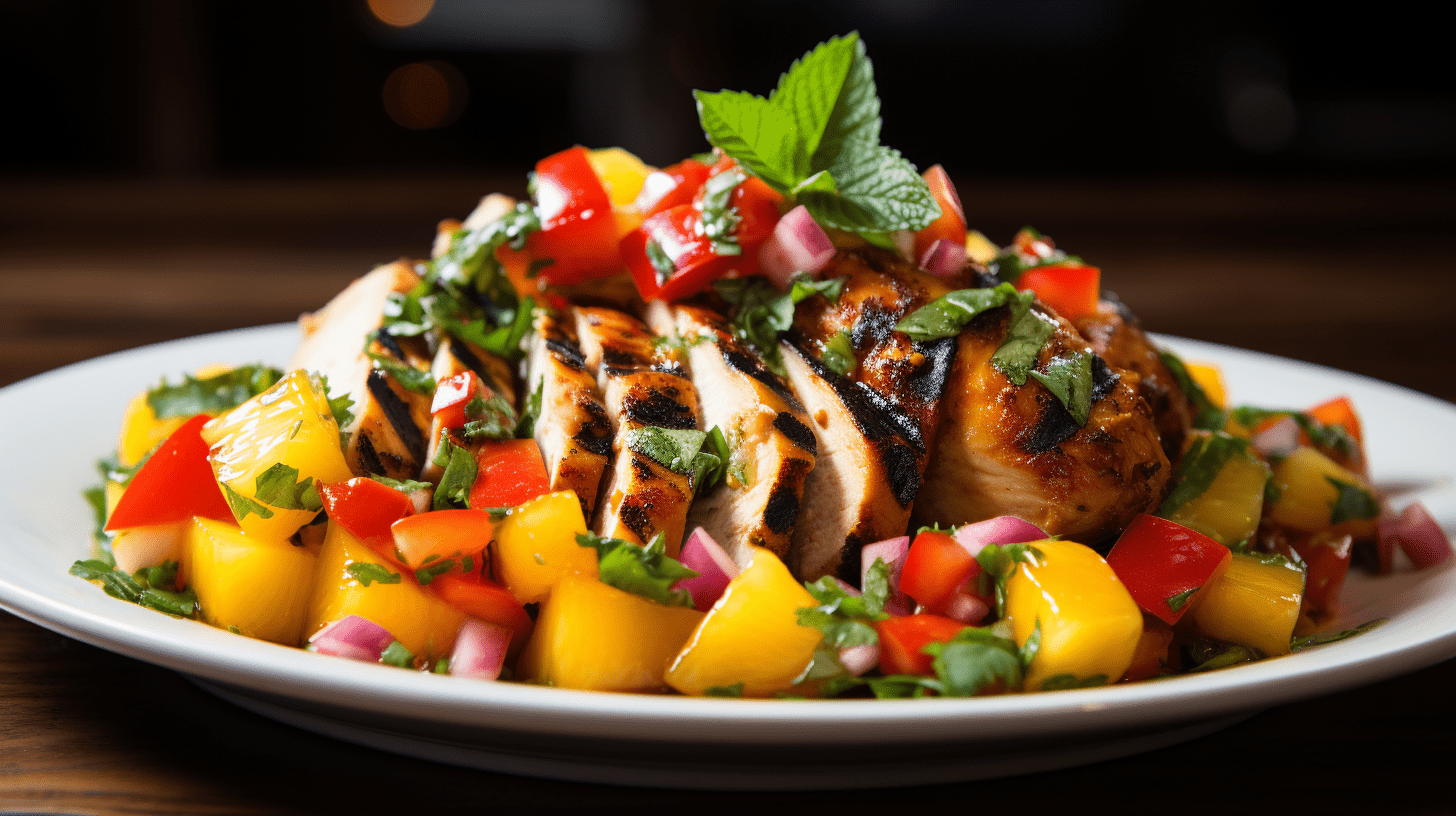 Perfect Summer Grilled Chicken with Refreshing Peach-Cucumber Salsa