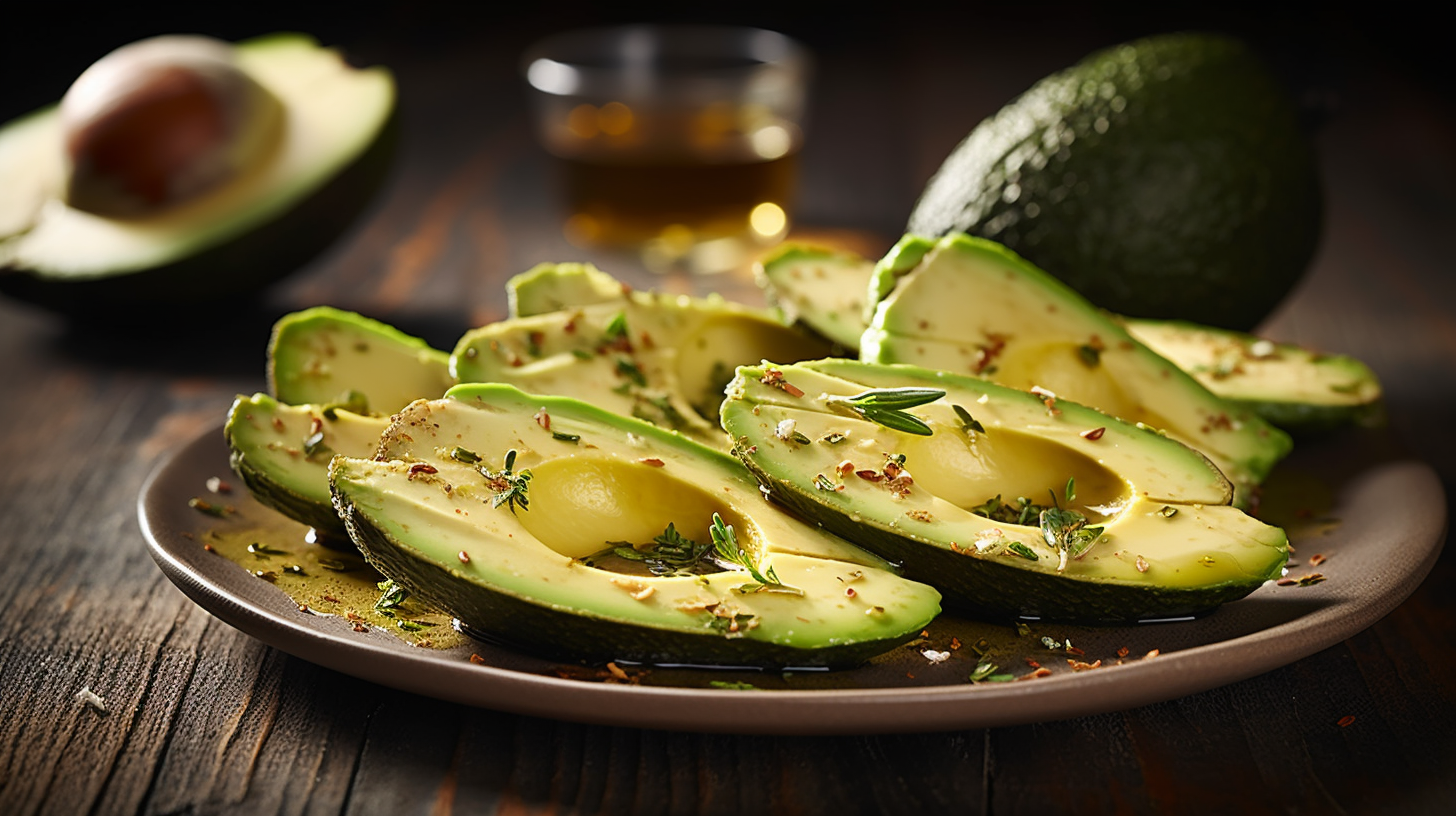Avocado Slices with Salt and Pepper
